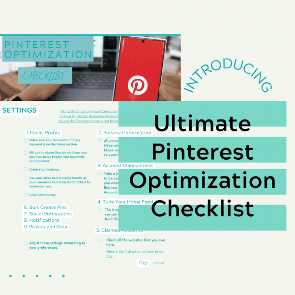 pinterest optimization checklist