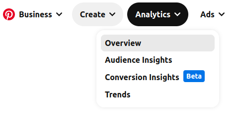 pinterest business account look like with analytics feature